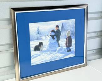 75 RobertDuncanWinterFriendsFramedPrintSigned