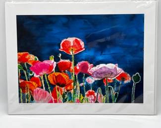 45 AndySwellPoppyMorningWatercolorPrintSignedbyArtist