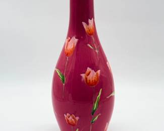 108 LargeFloralCeramicVase