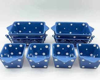 82 TemptationsBluePolkaDotOvenware410oz21qtwBasket