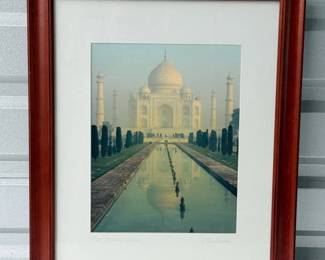 49 FramedPhotoofTajMahalAGRASignedbyArtist