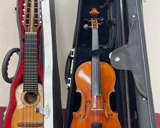 004 Vtg 5 String Charango Guitar Krutz Violin
