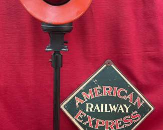 Vtg Adlake Railroad Signal Lamp American Railway Sign