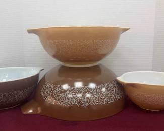 Vintage Woodland Pyrex