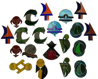 Vintage Stained Glass Zodiac Signs