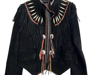 Native American Inspired LeatherSuede Beaded Jacket