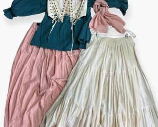 Womens Ren Faire Corset Top  Skirts