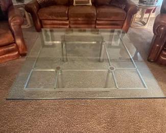 54' plate glass top