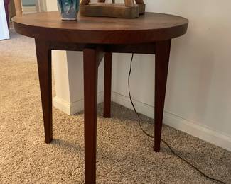 mcm walnut side table