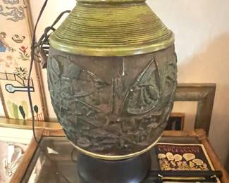 large mcm brutalist lamp