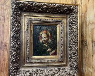 Oh I love this oil on wood of Saint Peter