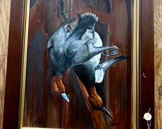 Oil painting for hunters or a man cave