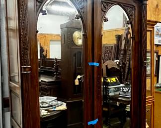 Ohhh so pretty! Renaissance armoire with beveled mirrors. 