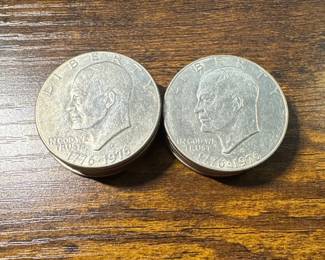 9 Circulated Bicentennial Ike $1 US Coins