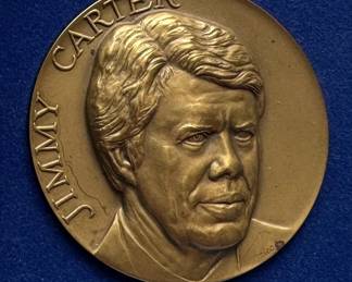 Bronze Jimmy Carter medal 2.75"