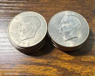 12 - 1970s Clad Ike $1 U.S. Circulated Coins