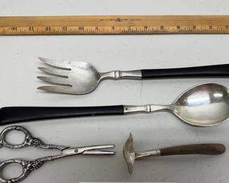 4-piece Lot, Two Pieces Mostly Sterling, Two Pieces Sterling Handles See Description