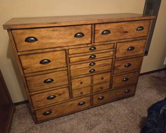 King Bed Mattress and Frame, Dresser, and 2 End Tables