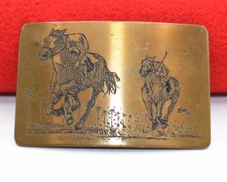 Ampersand brass studio belt buckle