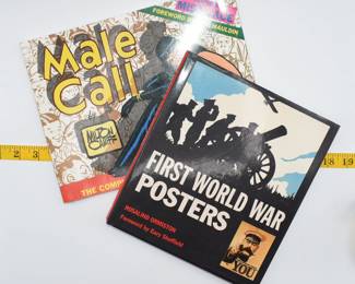 Lot of 2 War related books: First World War Posters and Male Call: The complete war time strip 1942-1946