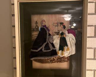 Vintage fabric art