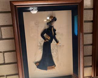 Vintage fabric art