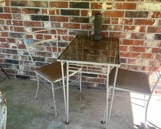 MCM wrought iron table/chairs