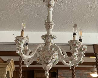Beautiful, one of a kind, Capodimonte chandelier