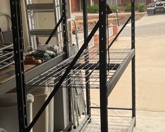 3 large metal shelves-76x24x78