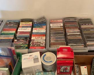 Large CDs collection, cassettes, and more!