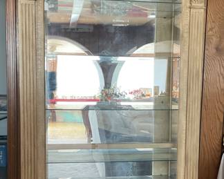 large cream curio cabinet-42x15x88