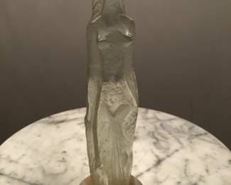 1960’s Czech glass sculpture on alabaster base by J’an Cerny