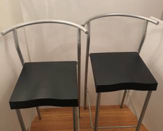 Set of two 1980’s bar stools by Phillipoe Stark for Kartell