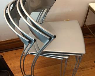 Baleri Italia set of four chairs by Hans Wettstein 1987