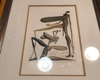 Vintage 1963 limited edition Salvador Dali color lithograph