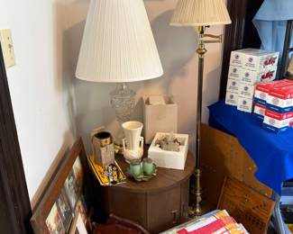 LAMPS, POTTERY, TABLECLOTHS AND MORE