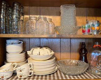 NEAT VINTAGE PEANUT JARS, CHINA AND MORE