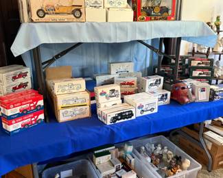 LOTS OF ERTL BANKS AND VINTAGE TOYS