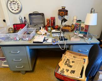 VINTAGE SOLID DESK AND MORE