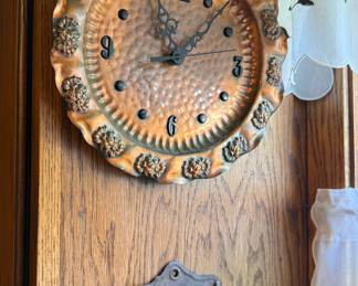 COPPER CLOCK AND MATCH HOLDER
