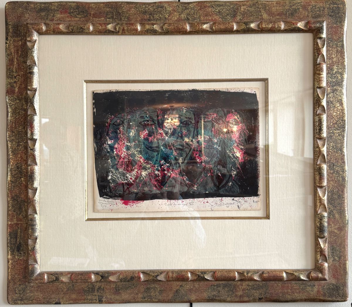 Added to sale:. Limited edition Dubuffet. $60,000 (one of four created)
Jean Dubuffet titled Suite de Visages III (Variant) from 1946, edition “3/4”