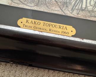 Kako Tapouria, Original painting , Tblisi, Georgia, Russia 1960 drawing on paper, $3000