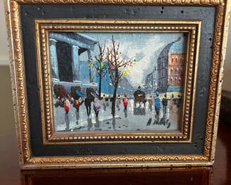 Oil on board miniature painting