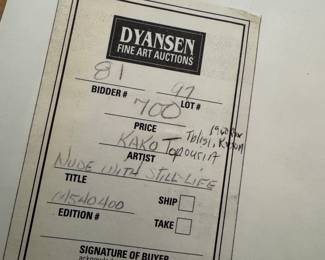 Kako Tapouria, Original painting , Tblisi, Georgia, Russia 1960 drawing on paper, $3000