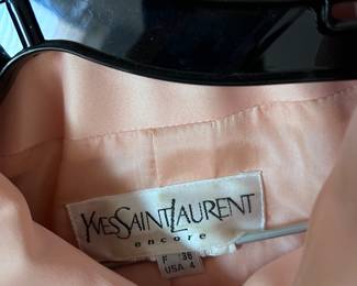 Encore line
Vintage Yves Saint Laurent Rive Gauche jacket and skirt set , 1980s