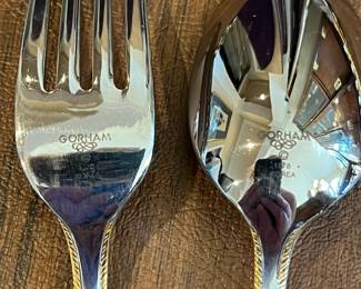 L50 - $185. Gorham Golden Ribbon Edge Stainless Flatware. Almost complete service for 12. Gently used. 