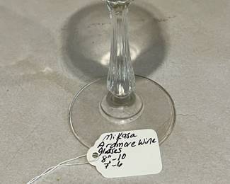 K15 - $20. Mikasa Ardmore Wine Glasses. 16 pieces. 