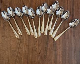 L50 - $185. Gorham Golden Ribbon Edge Stainless Flatware. Almost complete service for 12. Gently used. 