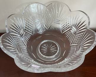 L42 - $55. Waterford Crystal "Aran Isles Romance of Ireland" Bowl. Measures 9.5" x 5.5" tall. 