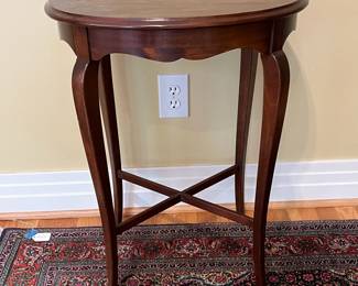 K3 - $45. Solid Wood Oval Side Table. Measures 20" x 16" x 26.5" tall. 